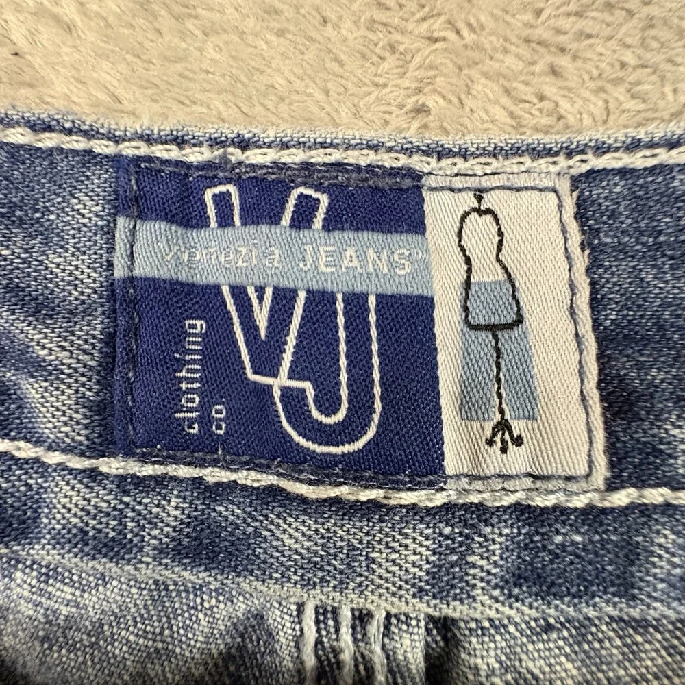 Venezia Jeans Women's 20 (37.5x5.25) Blue Denim Carpenter Shorts Plus Size Y2K